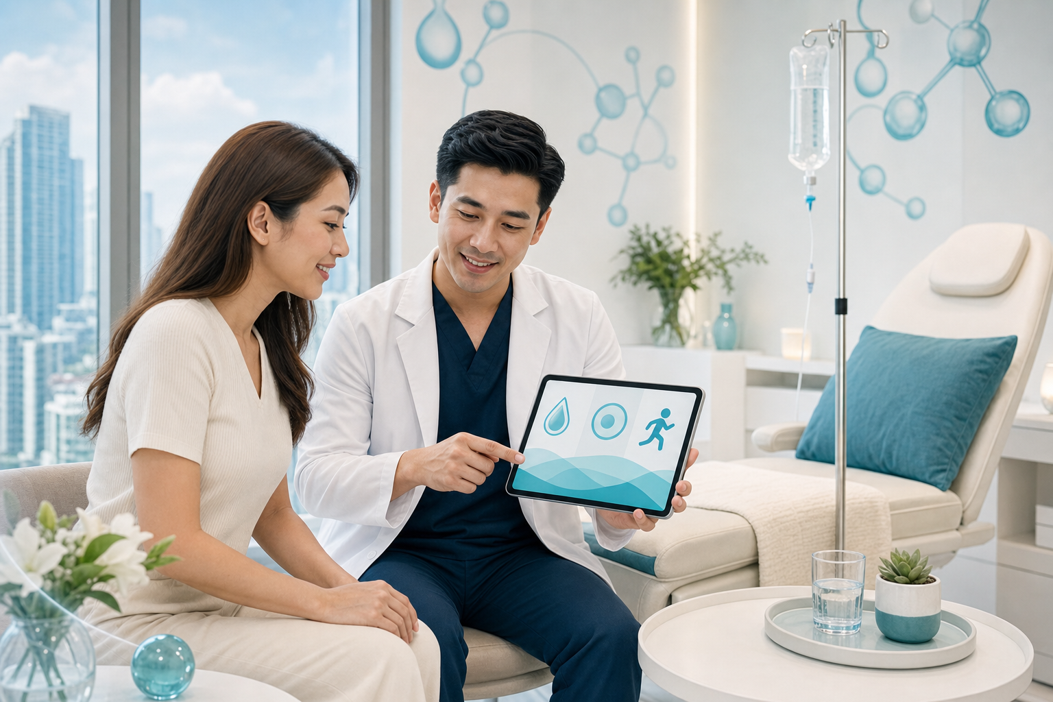 NAD IV therapy suite for StemCell Manila cellular wellness programs